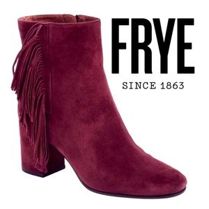 HOST PICK | Frye | Burgundy “Jodi” Fringe Booties